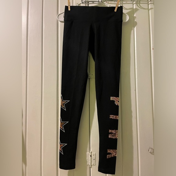 VS PINK stars and bling leggings X-small NWOT - Picture 1 of 7